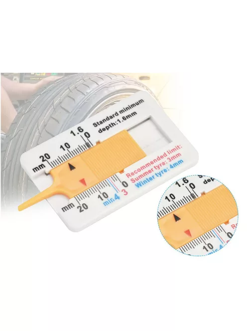 gumiabroncs futófelület mélységmérő kopásjelző teszter