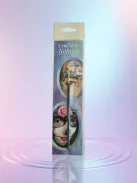 Lyudmyla Round 1-es arcfestő ecset ultra vékony szintetikus szőrrel és teal fa nyéllel