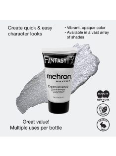 Mehron Fantasy FX Silver (30ml) – Ezüst metálfényű krémfesték, vízbázisú robot smink alap