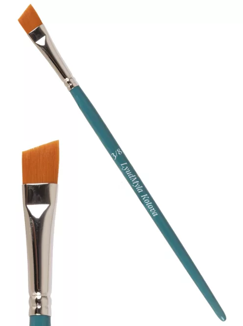 Lyudmyla Angular Sharp 3/8 arcfestő ecset ferde kialakítással és szintetikus szőrrel