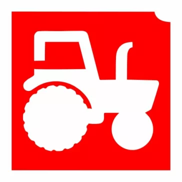 KiviArt 4x4cm Csillámtetoválás sablon 18 Traktor 