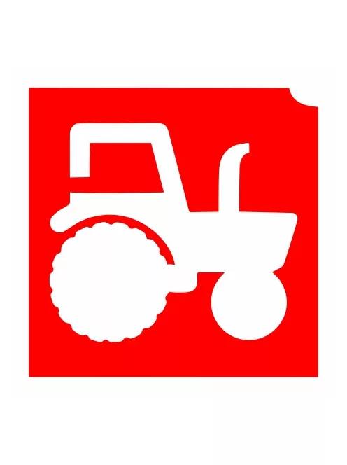 KiviArt 4x4cm Csillámtetoválás sablon 18 Traktor 