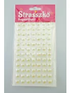 Strasszkő öntapadós 1cm  84 db-os - szív forma több színben