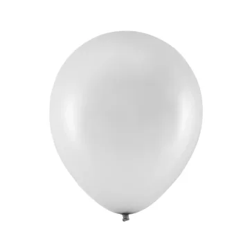 50 darab metál ezüst party lufi 27 cm-es méretben