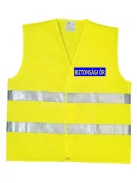 BIZTONSÁGI ŐR feliratos jól látható fényvisszaverő neon sárga mellény