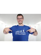 Póló Horgász Evolúció minta, vicces horgász póló, horgász ajándék, pecás póló, pamut póló horgászat
