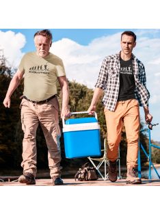 Póló Horgász Evolúció minta, vicces horgász póló, horgász ajándék, pecás póló, pamut póló horgászat