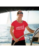 Póló Horgász Evolúció minta, vicces horgász póló, horgász ajándék, pecás póló, pamut póló horgászat