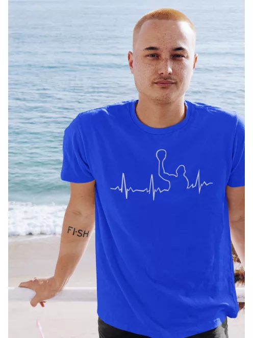 Vízilabda EKG mintás póló, water polo póló, vicces vízilabda ajándék, sportos EKG póló az MK Kreatív póló webáruházból.