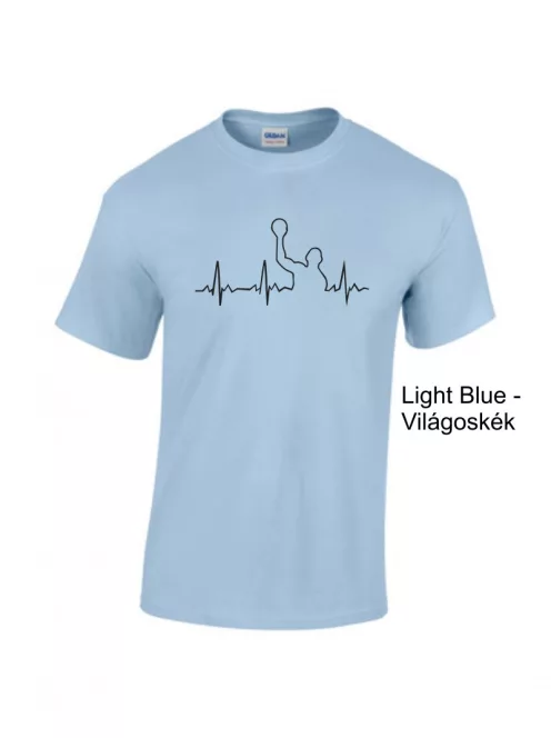 Vízilabda EKG mintás póló, water polo póló, vicces vízilabda ajándék, sportos EKG póló az MK Kreatív póló webáruházból.