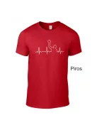 Vízilabda EKG mintás póló, water polo póló, vicces vízilabda ajándék, sportos EKG póló az MK Kreatív póló webáruházból.