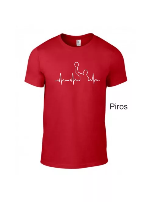 Vízilabda EKG mintás póló, water polo póló, vicces vízilabda ajándék, sportos EKG póló az MK Kreatív póló webáruházból.
