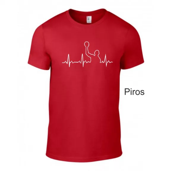 Vízilabda EKG mintás póló, water polo póló, vicces vízilabda ajándék, sportos EKG póló az MK Kreatív póló webáruházból.
