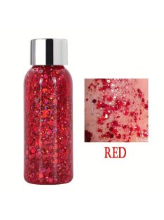Laura Serna Chunky face and Body glitter gel - Piros