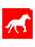 KiviArt 4x4cm Csillámtetoválás sablon 05 Ló 