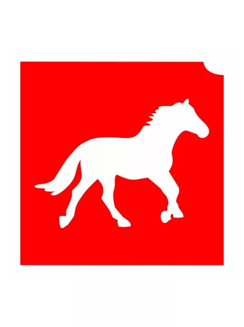 KiviArt 4x4cm Csillámtetoválás sablon 05 Ló 