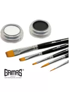 Grimas Profi ecset készlet - kerek/lapos 5 darabos