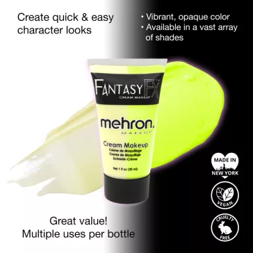 Mehron Fantasy FX Glow-in-the-Dark (30ml) – Sötétben világító arcfesték tubusban, vízbázisú krémfesték