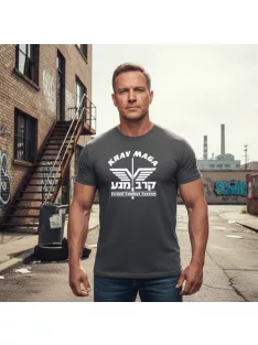 Krav Maga System uniszex pamut póló sportos grafikával