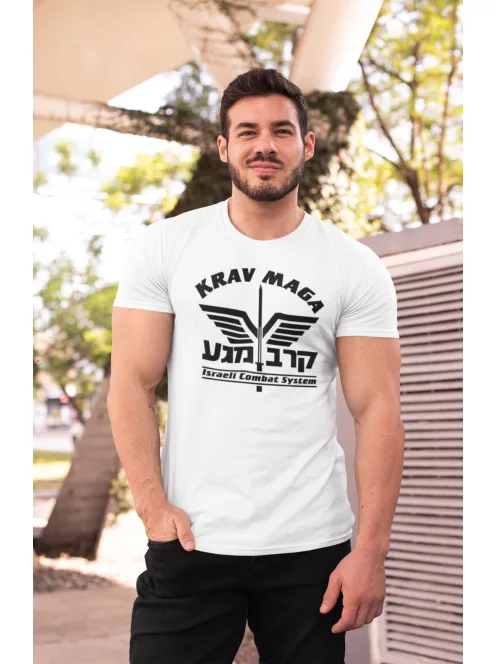 Krav Maga System uniszex pamut póló sportos grafikával