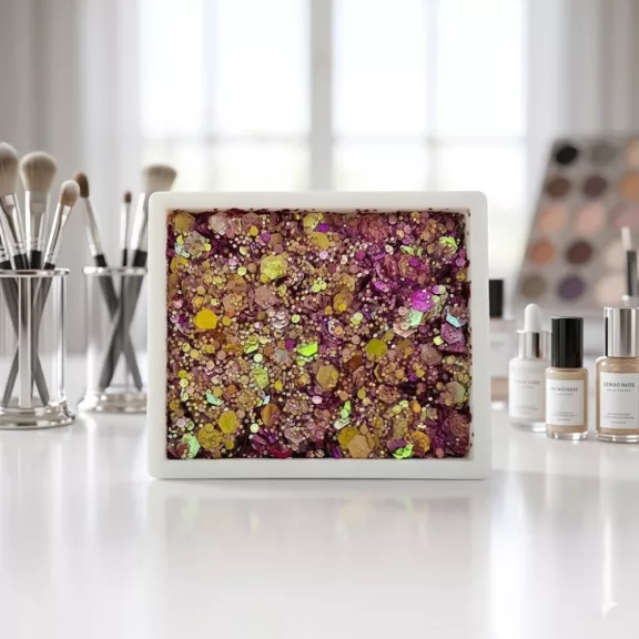 KiviArt Glitter Cream 'Magic Corall' színjátszó csillámkrém, viasz alapú vegán csillám arcfestéshez
