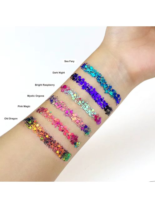 KiviArt Glitter Cream 'Magic Corall' színjátszó csillámkrém, viasz alapú vegán csillám arcfestéshez