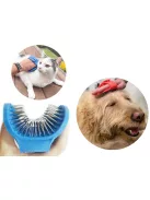 Puha fésűkefe kutyák és macskák szőrének fésülésére, masszírozó, csúszásmentes fogantyúval