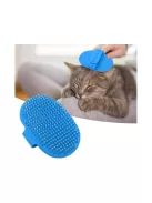 Puha fésűkefe kutyák és macskák szőrének fésülésére, masszírozó, csúszásmentes fogantyúval