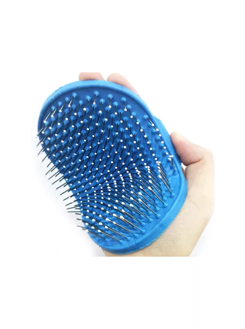 Puha fésűkefe kutyák és macskák szőrének fésülésére, masszírozó, csúszásmentes fogantyúval