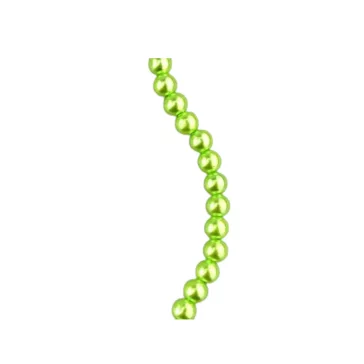 Viaszgyöngy füzér, kiwi zöld 80cm (6 mm szemek)