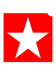 KiviArt 4x4cm Csillámtetoválás sablon 19 csillag