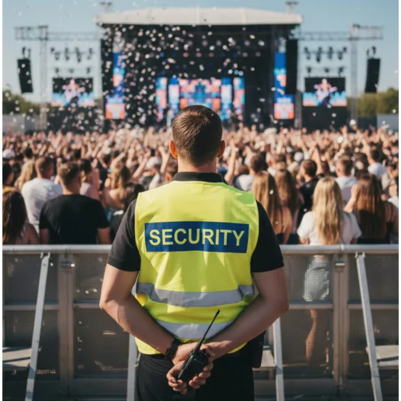 áthatósági mellény SECURITY felirattal, sárga biztonsági mellény vagyonőröknek, fényvisszaverő rendezvénybiztosító mellény.