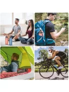 1 literes Tritán sport vizespalack, szivárgásmentes kialakítással, hordozó pánttal