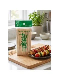 30 cm hosszú, 3 mm vastag bambusz nyársak 90 darabos csomagban grillezéshez