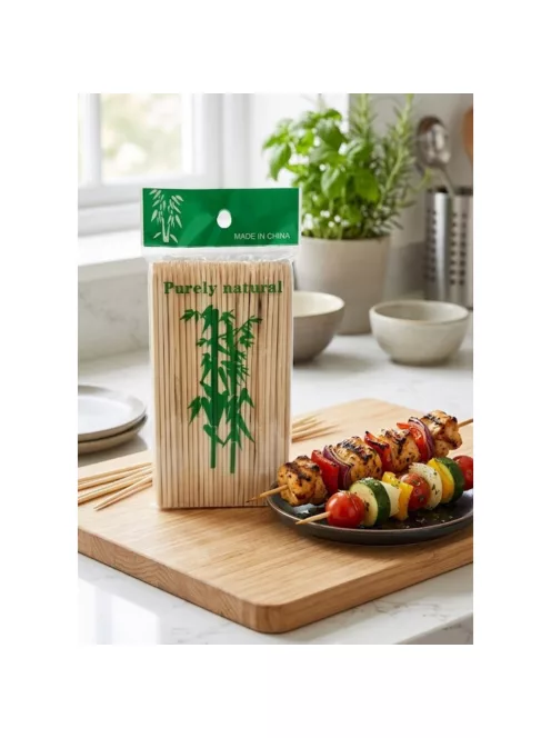 30 cm hosszú, 3 mm vastag bambusz nyársak 90 darabos csomagban grillezéshez
