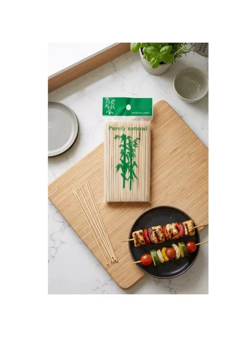 30 cm hosszú, 3 mm vastag bambusz nyársak 90 darabos csomagban grillezéshez