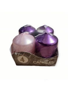 ADVENTI GYERTYA METÁL LILA-RÓZSASZÍN 40*60MM 4DB/CS