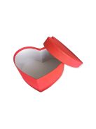 Papír ajándék doboz - szív alakú 15x13,5cm