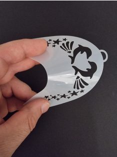Arc és testfestő sablon - Delfinek homlok minta
