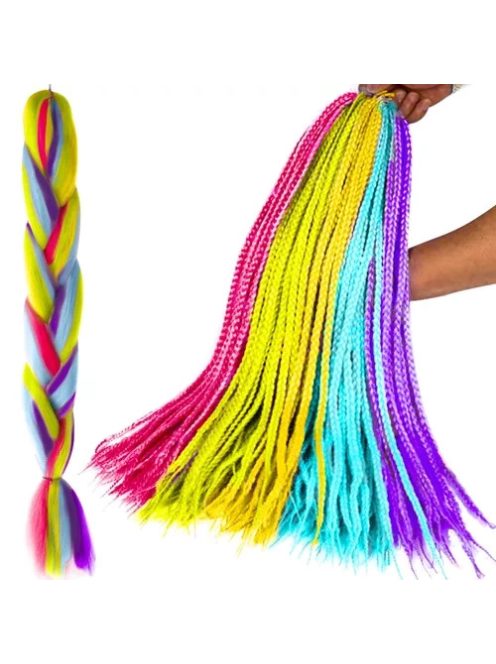 Szintetikus haj színes afro-ombre fonathoz - Szivárvány