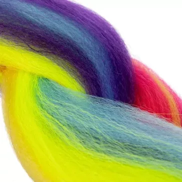 Szintetikus haj színes afro-ombre fonathoz - Szivárvány