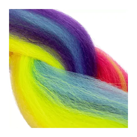 Szintetikus haj színes afro-ombre fonathoz - Szivárvány