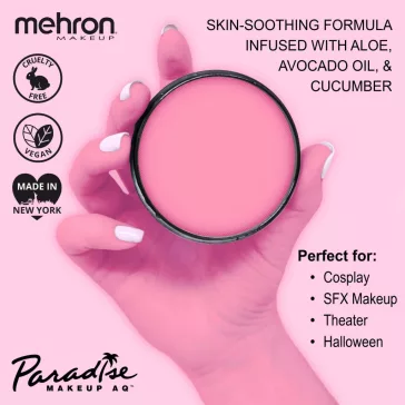 Mehron Paradise Makeup AQ Pastel Pink (40 g) – Pasztell rózsaszín arcfesték, vízbázisú testfesték