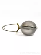 Gömb alakú teaszűrő csipesz 5 cm – fém teatojás szálas teához