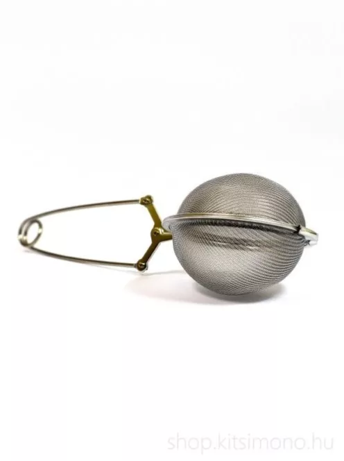 Gömb alakú teaszűrő csipesz 5 cm – fém teatojás szálas teához