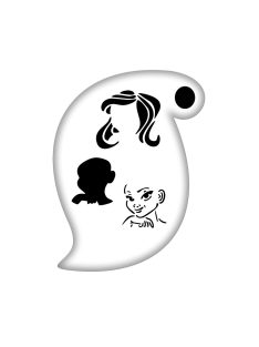 Estella arcfestő stencil – Precíz és könnyen használható sablon arc és testfestéshez