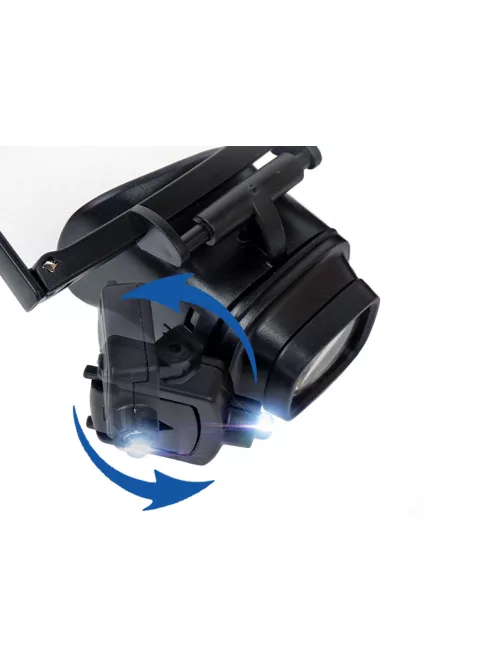 Nagyítós szemüveg LED világítással 2x 6x 8x 12x 24x nagyítással precíziós munkához