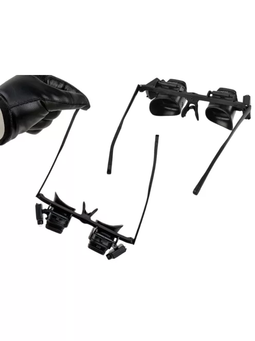 Nagyítós szemüveg LED világítással 2x 6x 8x 12x 24x nagyítással precíziós munkához