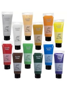 Maaleo 12 darabos, 100 ml-es akrilfesték szett élénk színekkel, tubusokban, művészeknek és hobbistáknak