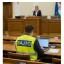 Láthatósági mellény SAJTÓ felirattal, sárga biztonsági mellény magyar újságíróknak, fényvisszaverő sajtó azonosító, eseménytudósító felszerelés.